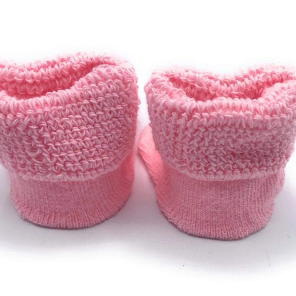 Two Feet Ahead Pink Newborn Cloth Socks Booties NEW